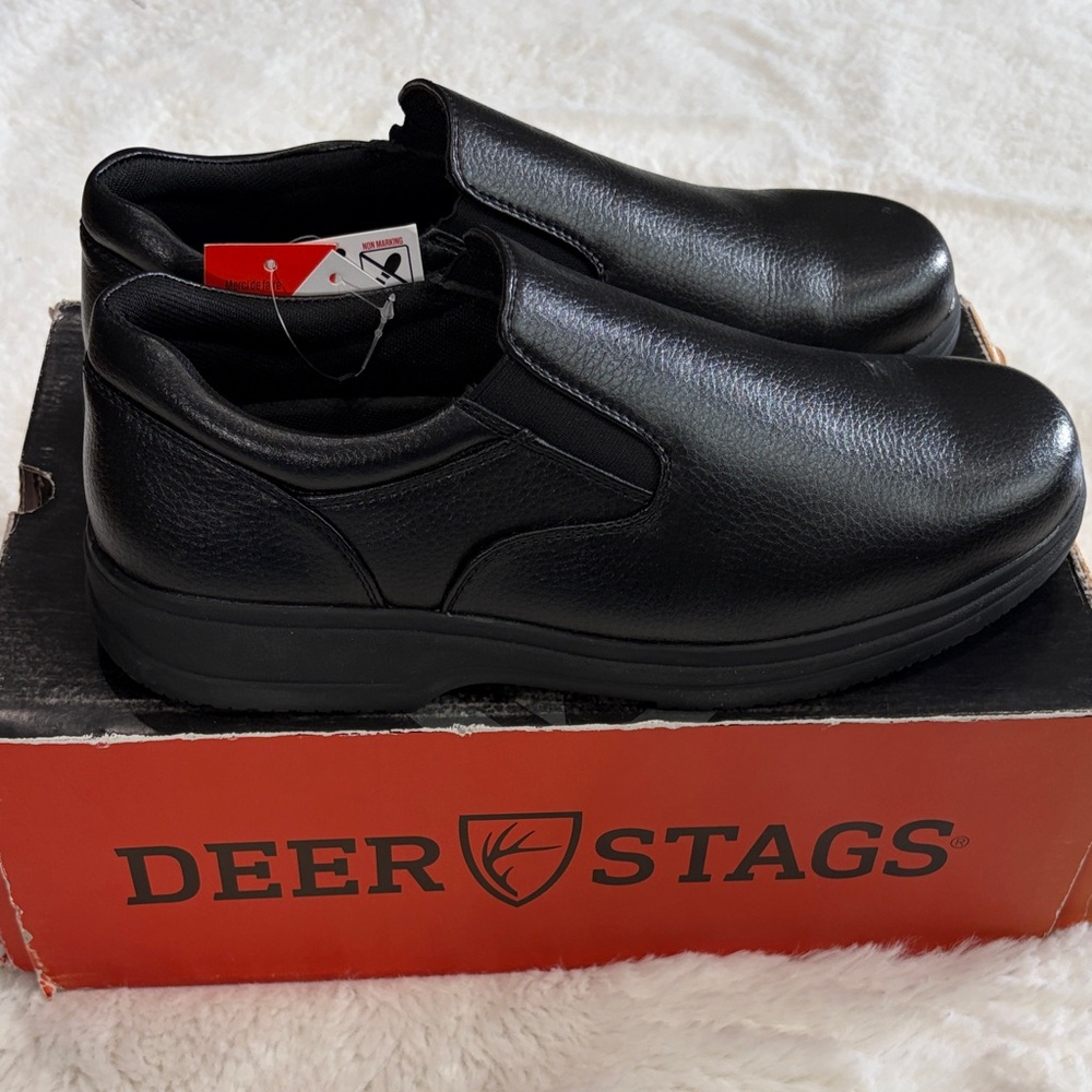 Deer Stags Men's Black DS Work Oil& Slip Resistant Non Marking,Size 11-1/2 . - Picture 13 of 17